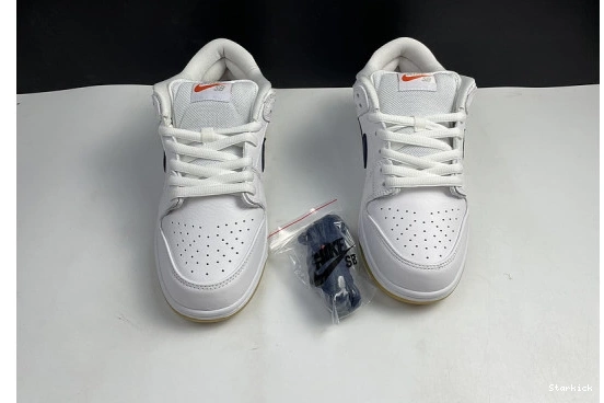 Navy Orange Nike Low SB White CZ2249-100 Dunk Label 1004